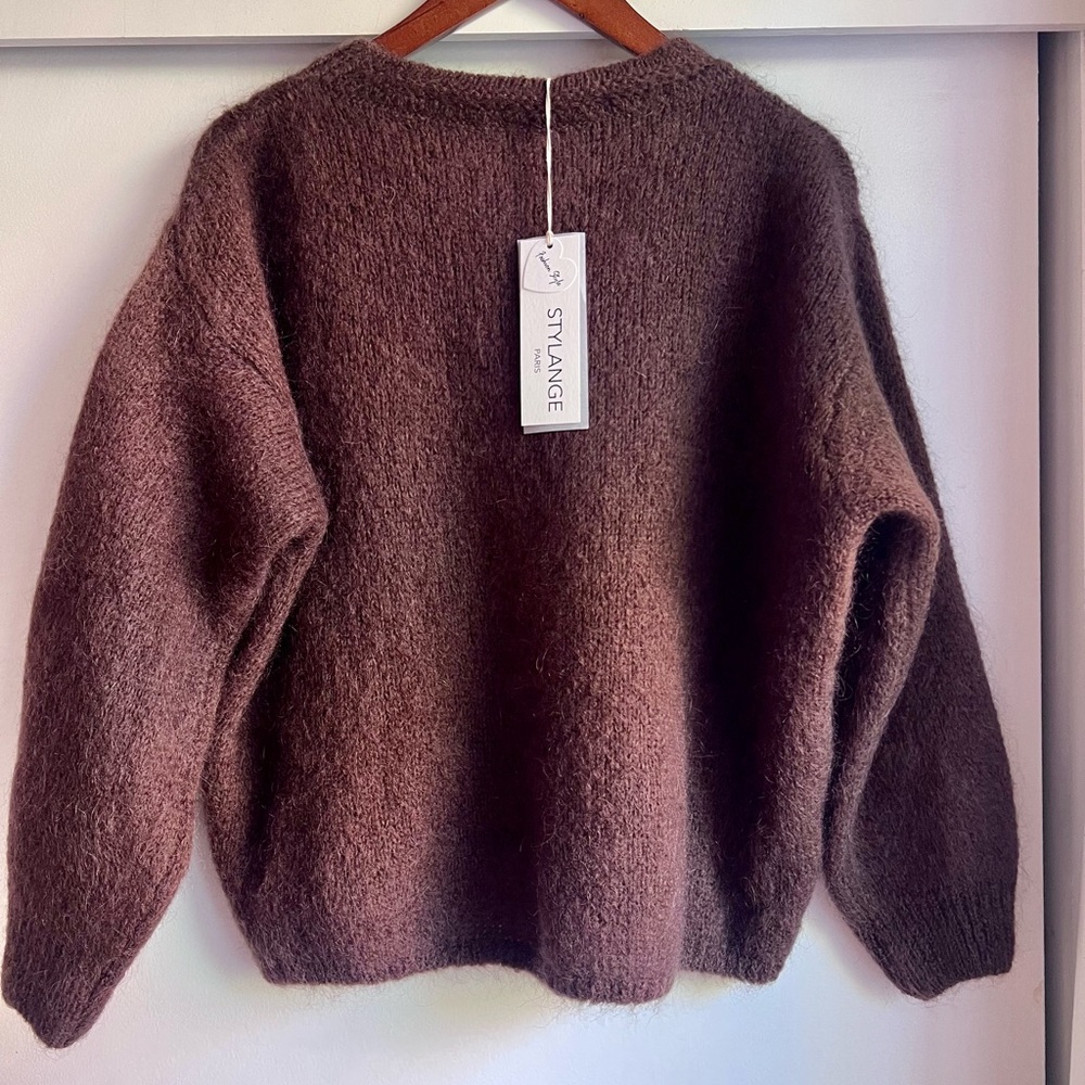 Mohair Italian Brown Sweater NWT